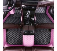 Customized Car Floor Mats Compatible with Hyundai Elantra,Tucson, Veloster, Sonata, Accent,Equus,Palisade,Tiburon,Tucson etc Non-Slip Leather Car Floor Liners (Black + Pink,)