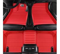 Customized Car Floor Mats Compatible with Hyundai Elantra,Tucson, Veloster, Sonata, Accent,Equus,Palisade,Tiburon,Tucson etc Non-Slip Leather Car Floor Liners (red Stripe)