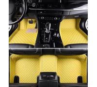 Customized Car Floor Mats Compatible with Hyundai Elantra,Tucson, Veloster, Sonata, Accent,Equus,Palisade,Tiburon,Tucson etc Non-Slip Leather Car Floor Liners (3D Yellow)