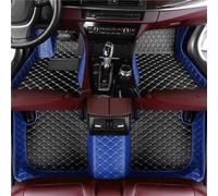 Customized Car Floor Mats Compatible with Hyundai Elantra,Tucson, Veloster, Sonata, Accent,Equus,Palisade,Tiburon,Tucson etc Non-Slip Leather Car Floor Liners (Black Rice + Blue Rice)