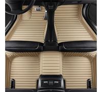 Customized Car Floor Mats Compatible with Hyundai Elantra,Tucson, Veloster, Sonata, Accent,Equus,Palisade,Tiburon,Tucson etc Non-Slip Leather Car Floor Liners (Beige Stripe)