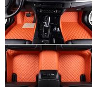 Customized Car Floor Mats Compatible with Hyundai Elantra,Tucson, Veloster, Sonata, Accent,Equus,Palisade,Tiburon,Tucson etc Non-Slip Leather Car Floor Liners (3D Orange)