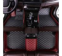 Customized Car Floor Mats Compatible with Hyundai Elantra,Tucson, Veloster, Sonata, Accent,Equus,Palisade,Tiburon,Tucson etc Non-Slip Leather Car Floor Liners (Black Rice + Burgundy)