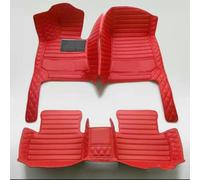 Customized Car Floor Mats Compatible with Hyundai Elantra,Tucson, Veloster, Sonata, Accent,Equus,Palisade,Tiburon,Tucson etc Non-Slip Leather Car Floor Liners (All with Red)