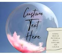 Customized Clear Bubble Balloon for Bridal Showers | Personalized Bubble Balloons Decal for 21st Birthday, Graduation, Wedding | 18" / 24" / 36" Transparent Balloons with Personalized Decal