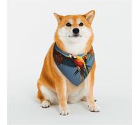 Customized Dog Bandanas - Unique Designs for Everyday & Special Occasions, Perfect for Dog Clothes, Birthday, Valentine's Day, and More Colorful Parrot Flight
