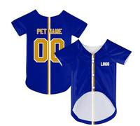 Customized Dog Button-Down Sports Shirt Solid Color Personalized Name Number Skin-Friendly Comfortable Apparel for Puppies Kittens Holiday Party Costumes with a Four-Button Collar.