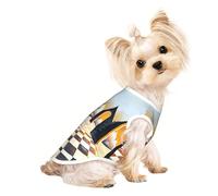 Customized Dog Clothes - Unique Patterned Dog Sweater, Cat Clothes, and More - Perfect for Small to Medium Dogs - Stylish & Comfortable Pet Apparel Black and White Grid Village Medium
