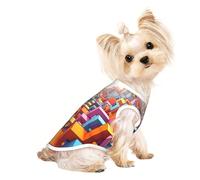Customized Dog Clothes - Unique Patterned Dog Sweater, Cat Clothes, and More - Perfect for Small to Medium Dogs - Stylish & Comfortable Pet Apparel Red Square Large