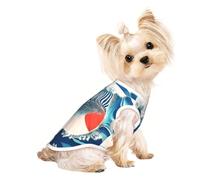Customized Dog Clothes - Unique Patterned Dog Sweater, Cat Clothes, and More - Perfect for Small to Medium Dogs - Stylish & Comfortable Pet Apparel Wave Art Small