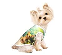 Customized Dog Clothes - Unique Patterned Dog Sweater, Cat Clothes, and More - Perfect for Small to Medium Dogs - Stylish & Comfortable Pet Apparel Chihuahua in Tropical Forests Small