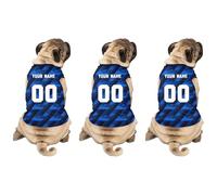 Customized Dog Shirt Breathable Mesh Quick Dry Pet Ball Shirt for Large Medium Small Dogs Cats Navy (Dark Blue)