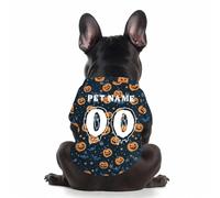 Customized Dog Shirt with Name Number Cute Ghost Bone Print Shirt Small Large Halloween Dog Vest Puppy Fall Gift 2-30 kg