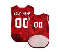 Customized Dog Soccer Jersey With Number Name Printed Soccer National Team Vest for Small Medium Large Dogs #26