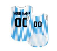 Customized Dog Soccer Jersey With Number Name Printed Soccer National Team Vest for Small Medium Large Dogs #30