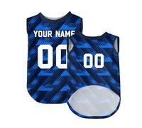 Customized Dog Soccer Jersey With Number Name Printed Soccer National Team Vest for Small Medium Large Dogs #002