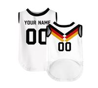 Customized Dog Soccer Jersey With Number Name Printed Soccer National Team Vest for Small Medium Large Dogs #047