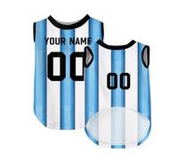 Customized Dog Soccer Jersey With Number Name Printed Soccer National Team Vest for Small Medium Large Dogs #027