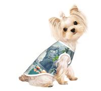 Customized Dog Sweaters For Small & Medium Dogs - Unique Designs, Soft Polyester Fleece, Perfect For Surgery Recovery & Daily Wear Two Swans Swimming On The Lake S