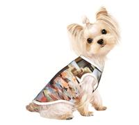 Customized Dog Sweaters For Small & Medium Dogs - Unique Designs, Soft Polyester Fleece, Perfect For Surgery Recovery & Daily Wear Cartography Art M