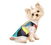 Customized Dog Sweaters for Small & Medium Dogs - Unique Designs, Soft Polyester Fleece, Perfect for Surgery Recovery & Daily Wear Abstract Art, face in a disc Large