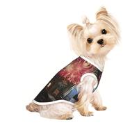 Customized Dog Sweaters for Small & Medium Dogs - Unique Designs, Soft Polyester Fleece, Perfect for Surgery Recovery & Daily Wear Fireworks in the Sky Large