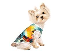 Customized Dog Sweaters For Small & Medium Dogs - Unique Designs, Soft Polyester Fleece, Perfect For Surgery Recovery & Daily Wear Abstract Swirl Art L