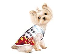 Customized Dog Sweaters for Small & Medium Dogs - Unique Designs, Soft Polyester Fleece, Perfect for Surgery Recovery & Daily Wear Cubes and Vibrant red Large