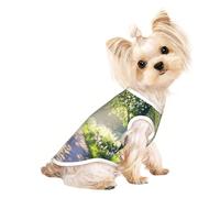 Customized Dog Sweaters For Small & Medium Dogs - Unique Designs, Soft Polyester Fleece, Perfect For Surgery Recovery & Daily Wear Beautiful Paths In The Forest M