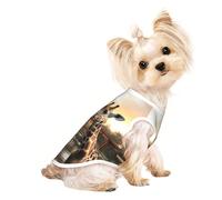 Customized Dog Sweaters for Small & Medium Dogs - Unique Designs, Soft Polyester Fleece, Perfect for Surgery Recovery & Daily Wear Giraffes on the Lake Medium