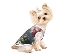 Customized Dog Sweaters For Small & Medium Dogs - Unique Designs, Soft Polyester Fleece, Perfect For Surgery Recovery & Daily Wear Cherry Blossom Garden M