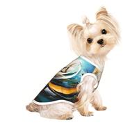 Customized Dog Sweaters For Small & Medium Dogs - Unique Designs, Soft Polyester Fleece, Perfect For Surgery Recovery & Daily Wear Abstract Color Swirl L