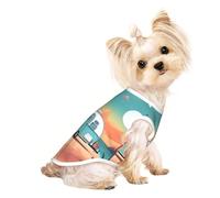 Customized Dog Sweaters For Small & Medium Dogs - Unique Designs, Soft Polyester Fleece, Perfect For Surgery Recovery & Daily Wear Camper Moon View L