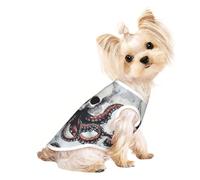 Customized Dog Sweaters for Small & Medium Dogs - Unique Designs, Soft Polyester Fleece, Perfect for Surgery Recovery & Daily Wear Half Skull, Half face Small