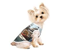 Customized Dog Sweaters for Small & Medium Dogs - Unique Designs, Soft Polyester Fleece, Perfect for Surgery Recovery & Daily Wear Docking at the Port of the Giant Ship Large