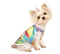 Customized Dog Sweaters For Small & Medium Dogs - Unique Designs, Soft Polyester Fleece, Perfect For Surgery Recovery & Daily Wear Colorful Shroom Patch L