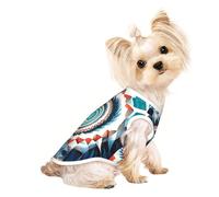 Customized Dog Sweaters for Small & Medium Dogs - Unique Designs, Soft Polyester Fleece, Perfect for Surgery Recovery & Daily Wear Colorful Biological Forms in Op Art Large