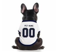 Customized Dog T-Shirt Personalised Dog Clothes with Name Number Logo Custom Football Pet Jersey Sports Fan Shirt for Small Medium Large Dogs Cats