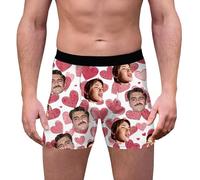 Customized Face Mens Boxers Brief for Men Custom Underwear with Photo Picture Personalized Boxer for Boyfriend Husband Him