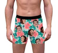 Customized Face Mens Boxers Brief for Men Custom Underwear with Photo Picture Personalized Boxer for Boyfriend Husband Him