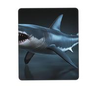 Customized Fierce shark Mouse Pad - Unique Design for Gaming & Office, Full-Color Print, Non-Slip Rubber Base, Perfect for Laptop & Computer Desks