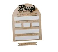 Customized First and Last Day School Sign,First Day School Wooden Board, Reusable Dry Erase Board,Home Decoration (Wood,22.5 * 30cm)