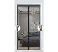 Customized Fly Screens for Doors, Anti Mosquito Mesh Fly Curtain with Powerful Magnets, Shuts Automatically Super Quiet Stripes Fresh Air in Ventilation Net Curtain