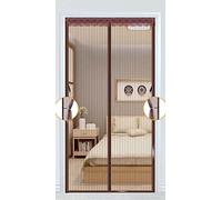 Customized Fly Screens for Doors, Anti Mosquito Mesh Fly Curtain with Powerful Magnets, Shuts Automatically Super Quiet Stripes Fresh Air in Ventilation Net Curtain