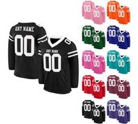 Customized Football Jerseys Printed Mesh with Your Name Number Personalized Rugby Jerseys for Men Women Boys Girls