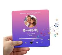 Customized Fridge Sticker, Personalized Album Magnet With Photo, Cute Funny Music Magnet That Plays Songs, Vinyl Record Refrigerator Magnets, Gifts for Music Enthusiast (Acrylic #5)