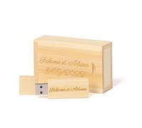 Customized Gift Personalised Engraved Flash Drive USB 2.0 Memroy Stick, Personalised Gift Engraved Wooden USB Flash Drive for Wedding, Anniversary, Graduation, Birthday