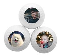 Customized golf ball personalized LOGO picture and text, creative and fashionable golf gifts for men and women (3 pieces)