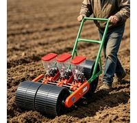 Customized Hand-Push Garden Seeder, Manual Vegetable Planter with 1-6 Column Options, Precision Sowing Equipment for Radish, Kale & Onion Via Tailored Seed Wheels in Small Plots