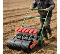 Customized Hand-Push Garden Seeder, Manual Vegetable Planter with 1-6 Column Options, Precision Sowing Equipment for Radish, Kale & Onion Via Tailored Seed Wheels in Small Plots